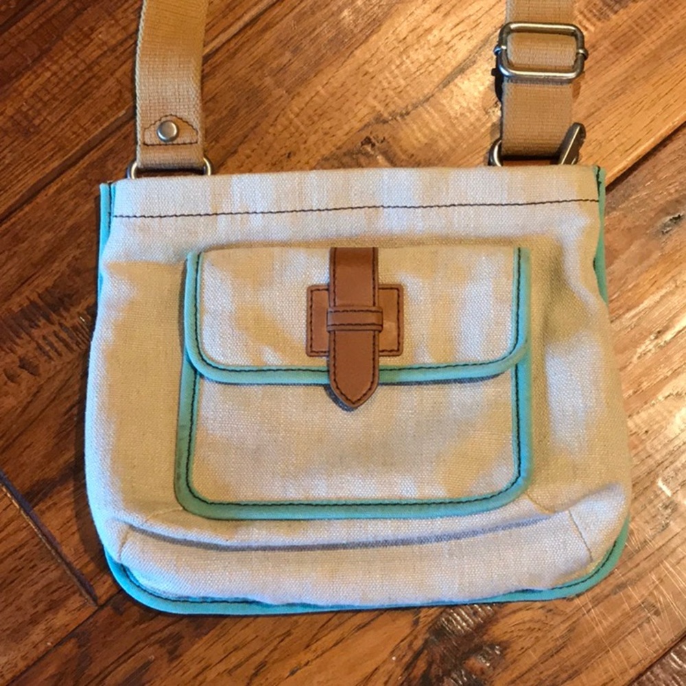 Fossil Canvas Crossbody Bag